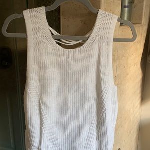 Gap White Knit Tank Top
